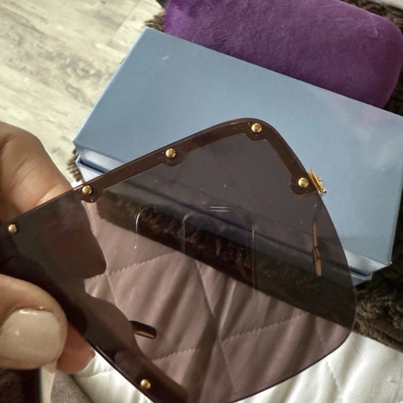 Brown Sunglasses with Gold Accents - Picture 6 of 8